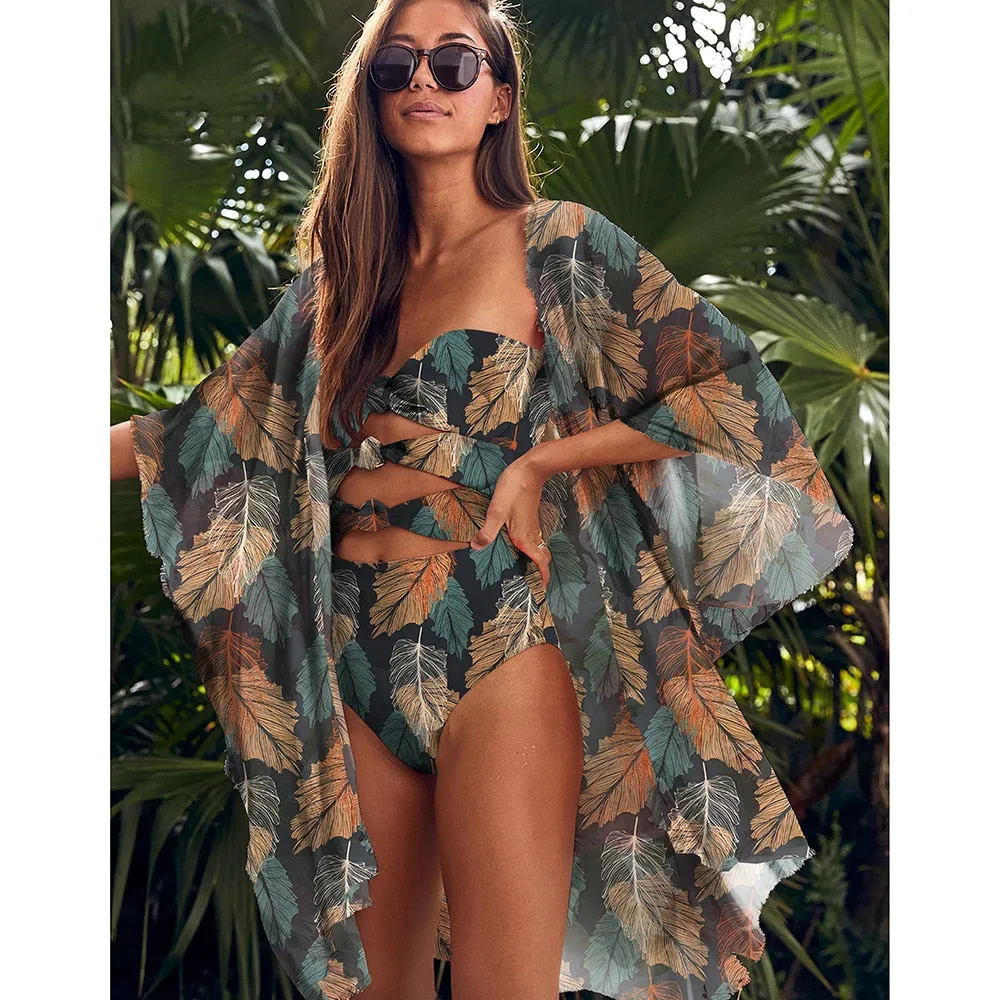 One Piece Swimsuit Bandeau Swimwear