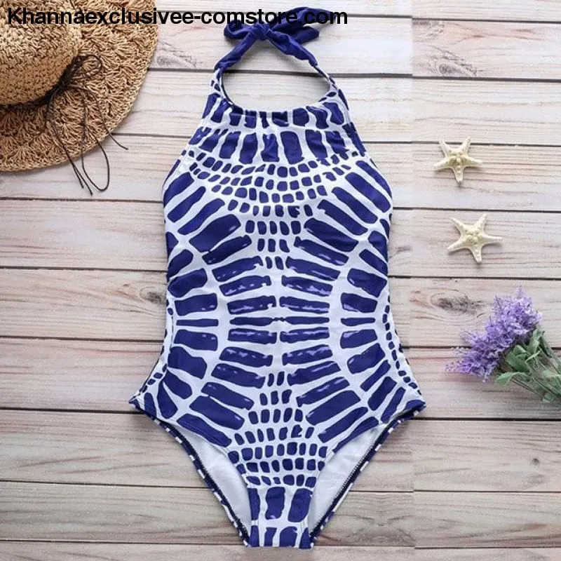 One Piece Swimsuit Women High Neck Monokini Bathing Suit Halter XXL Large Size Swimwear Beachwear