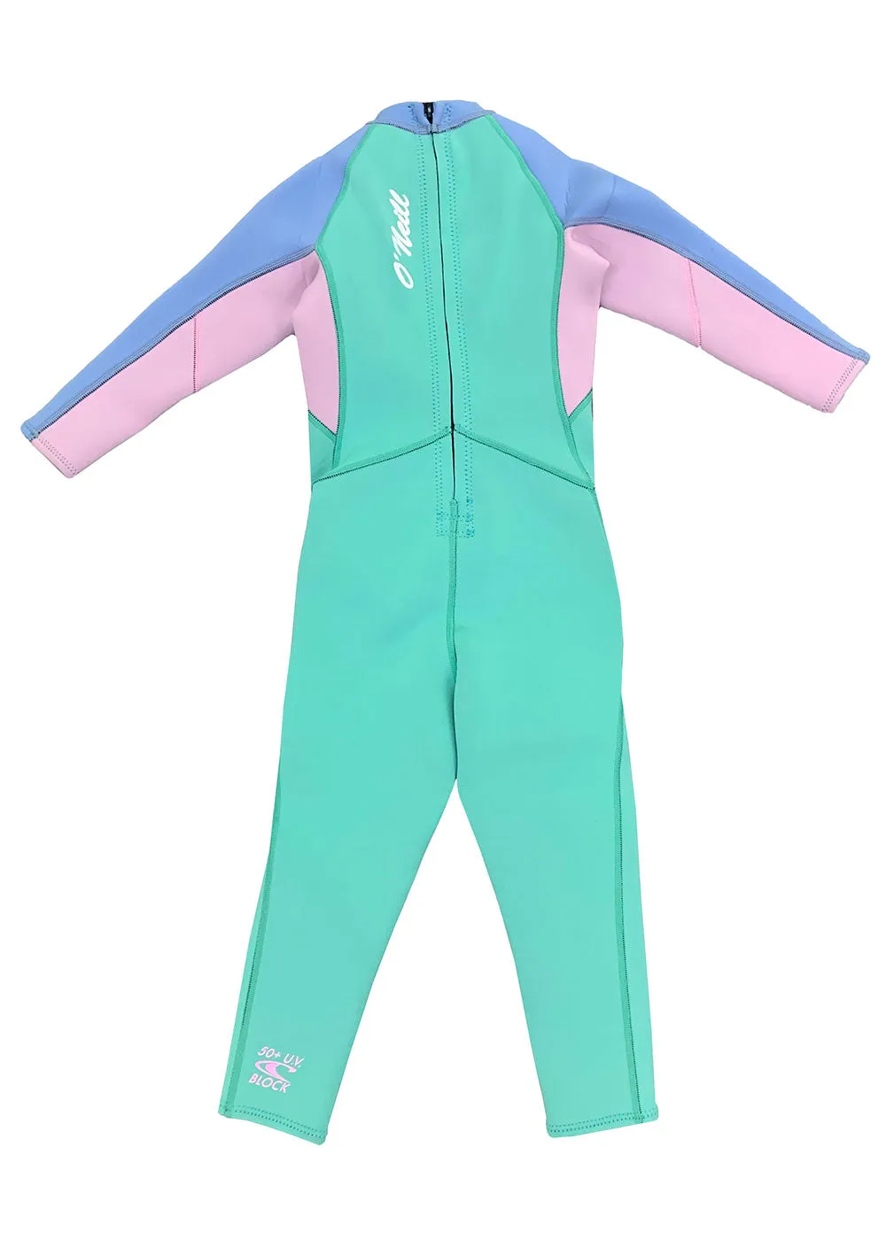 ONeill Girls Toddler Reactor 2mm Back Zip Steamer Wetsuit