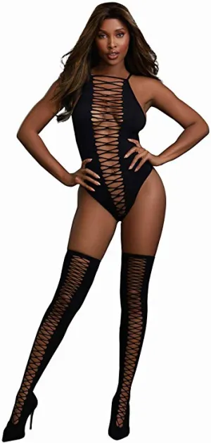 Opaque Seamless Teddy Black