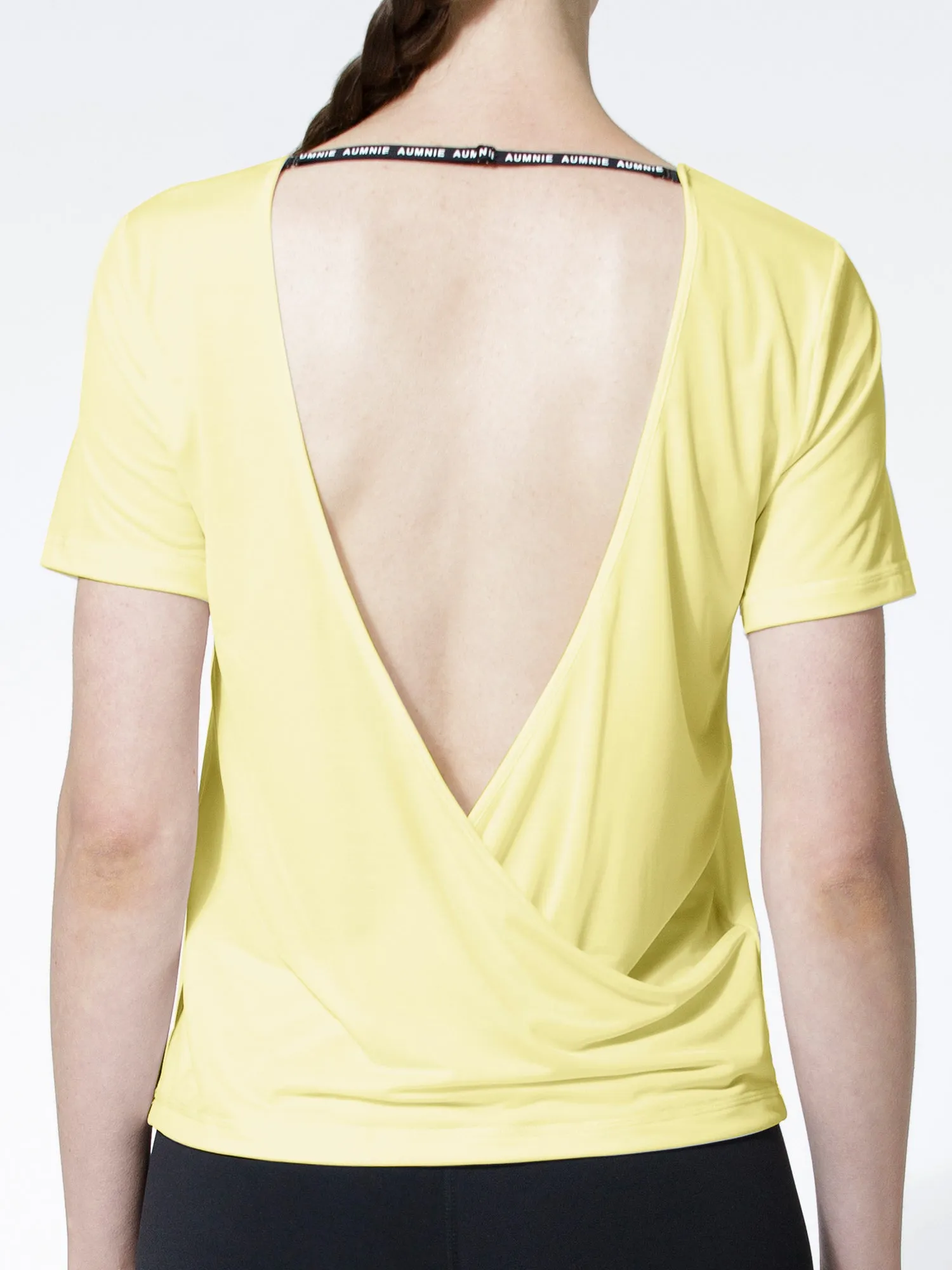 OPEN BACK WRAP TEE, JASMINE