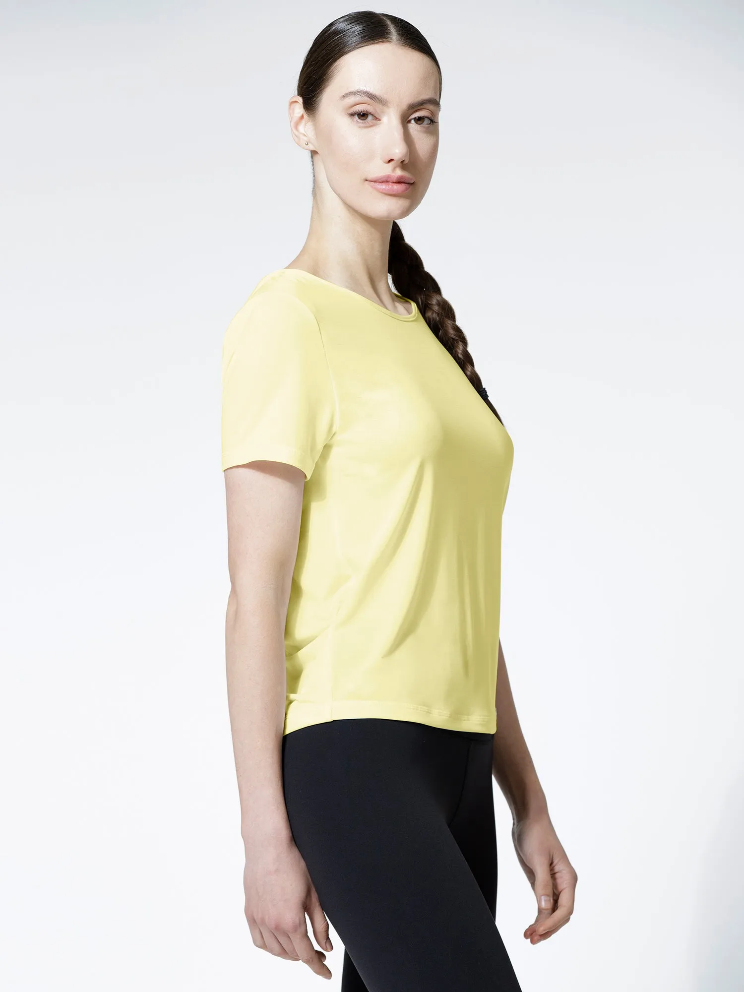 OPEN BACK WRAP TEE, JASMINE