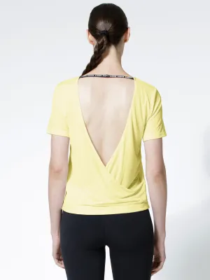 OPEN BACK WRAP TEE, JASMINE