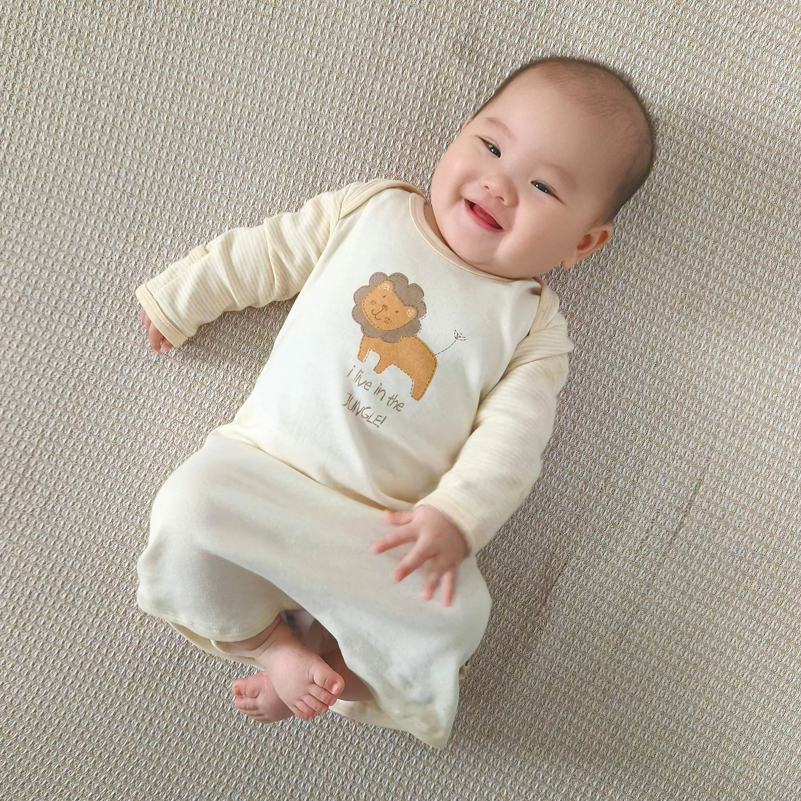 Organic Baby Sleep Gown | Cozy Infant Sleepwear with Prints Jungle Safari
