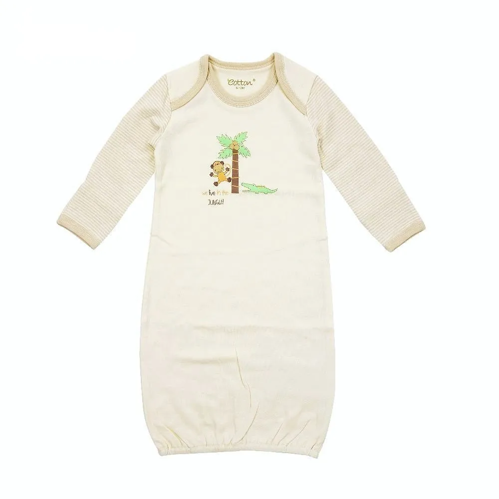 Organic Baby Sleep Gown | Cozy Infant Sleepwear with Prints Jungle Safari