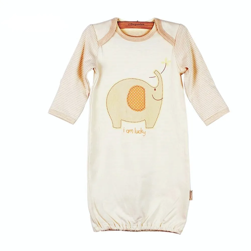 Organic Baby Sleep Gown | Cozy Infant Sleepwear with Prints Jungle Safari