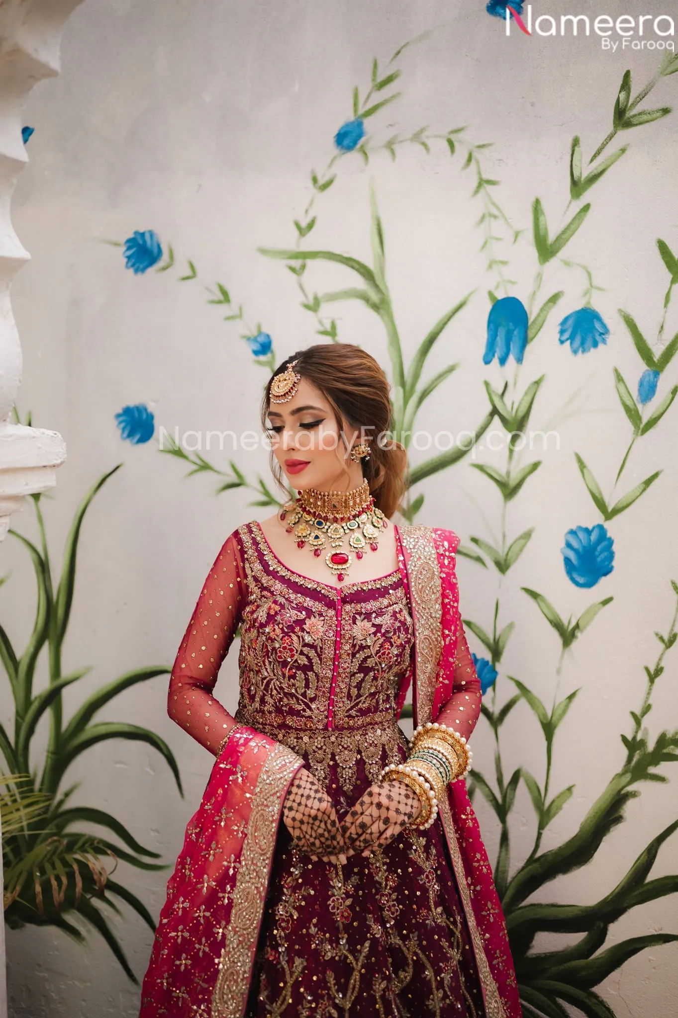 Pakistani Pink Lehenga for Bride in Designer Wear #BN771