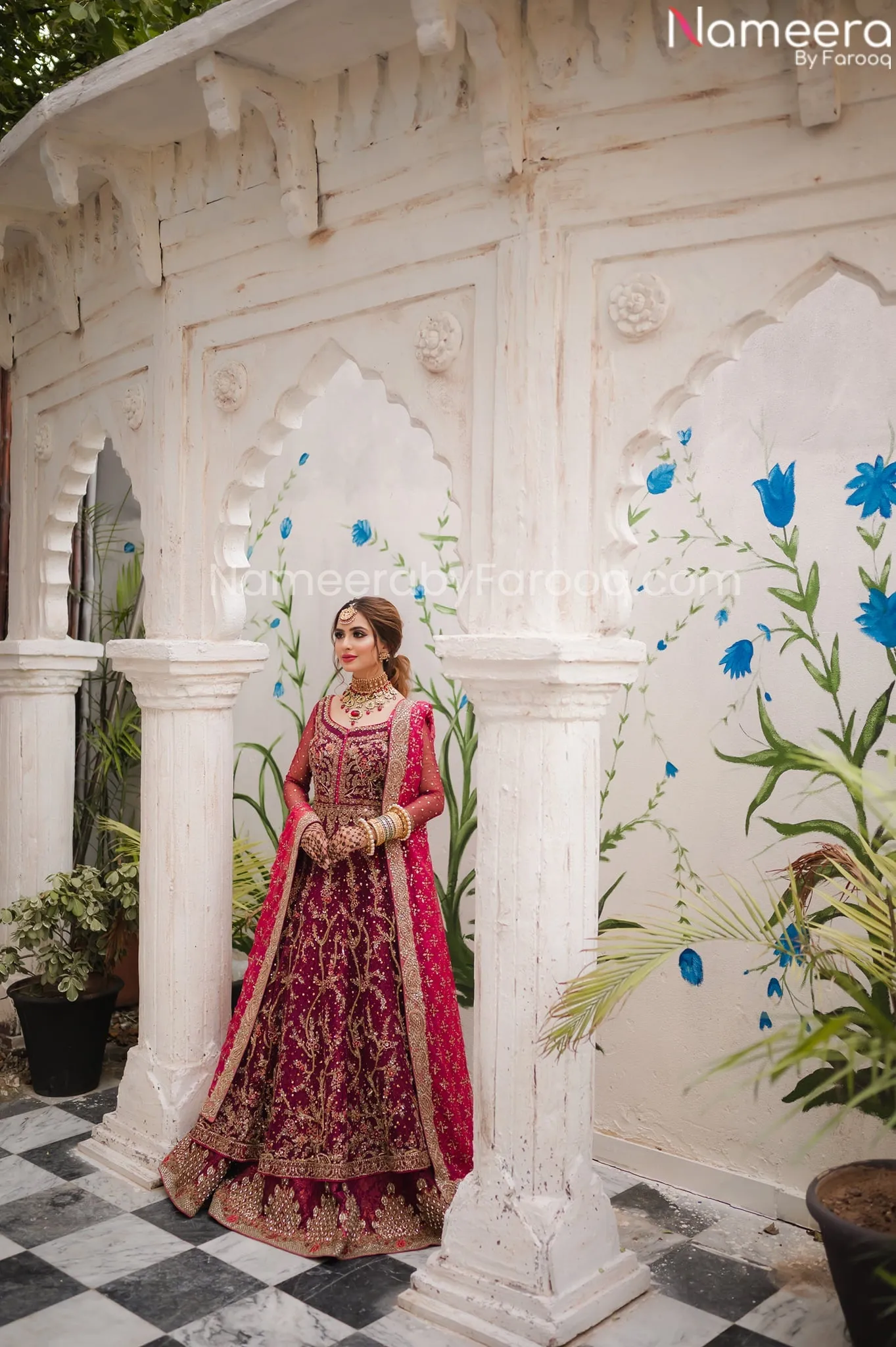 Pakistani Pink Lehenga for Bride in Designer Wear #BN771