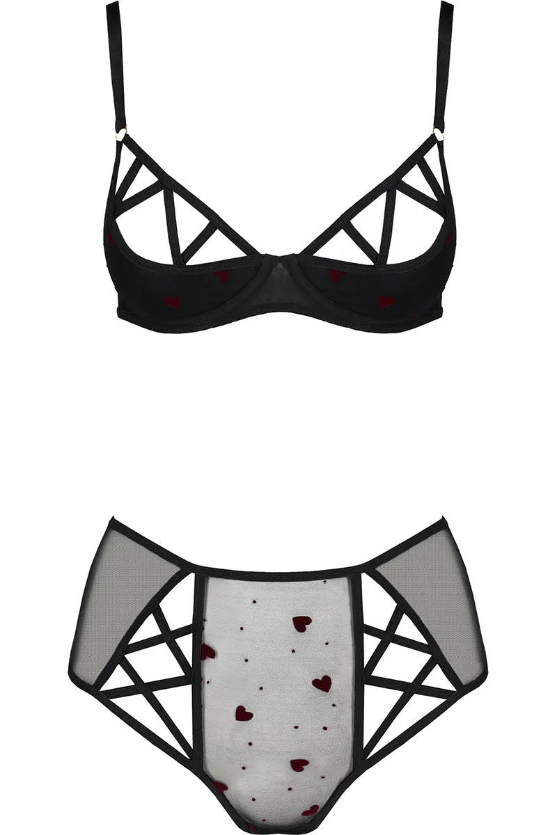 Passion Lovelia Bikini Lingerie Set Black