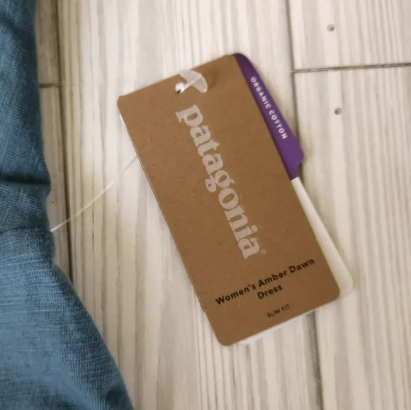 Patagonia Amber Dawn Cotton Dress in Tasmanian Teal Size Medium NWT