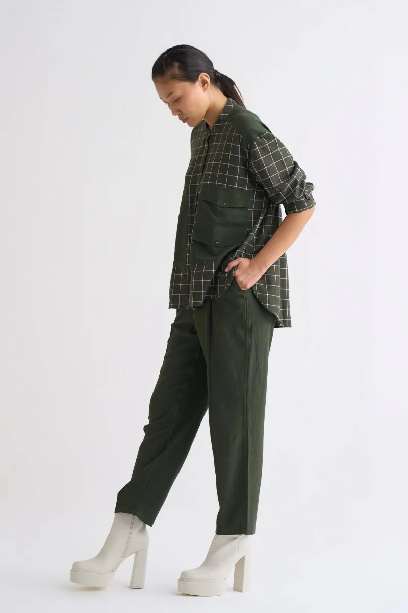 Patch Pocket Shirt - Olive Check