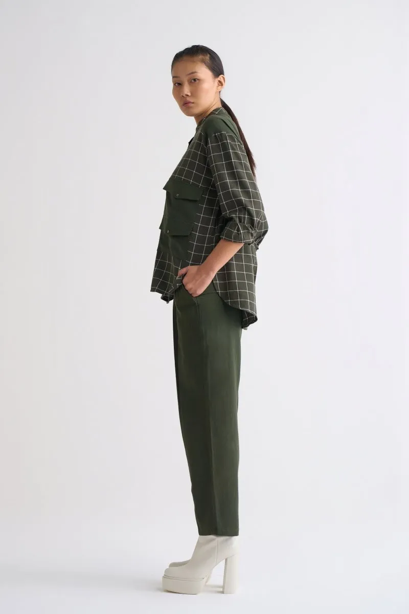 Patch Pocket Shirt - Olive Check