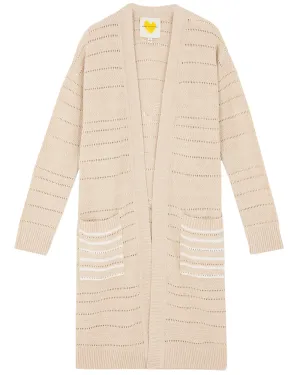 Pearl Lovey Heart Poppy Long Cardigan