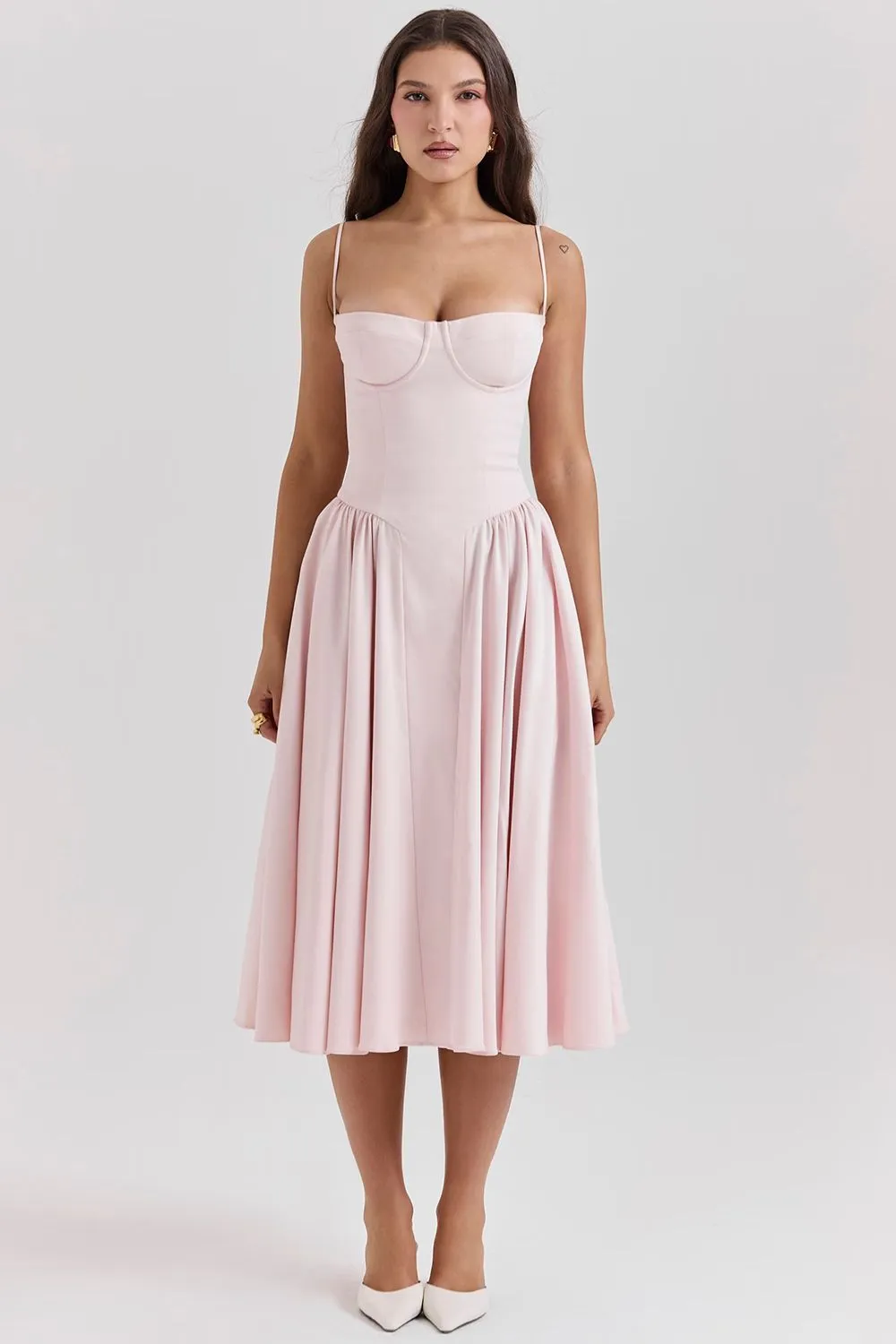PENELOPE MIDI DRESS - BLUSH