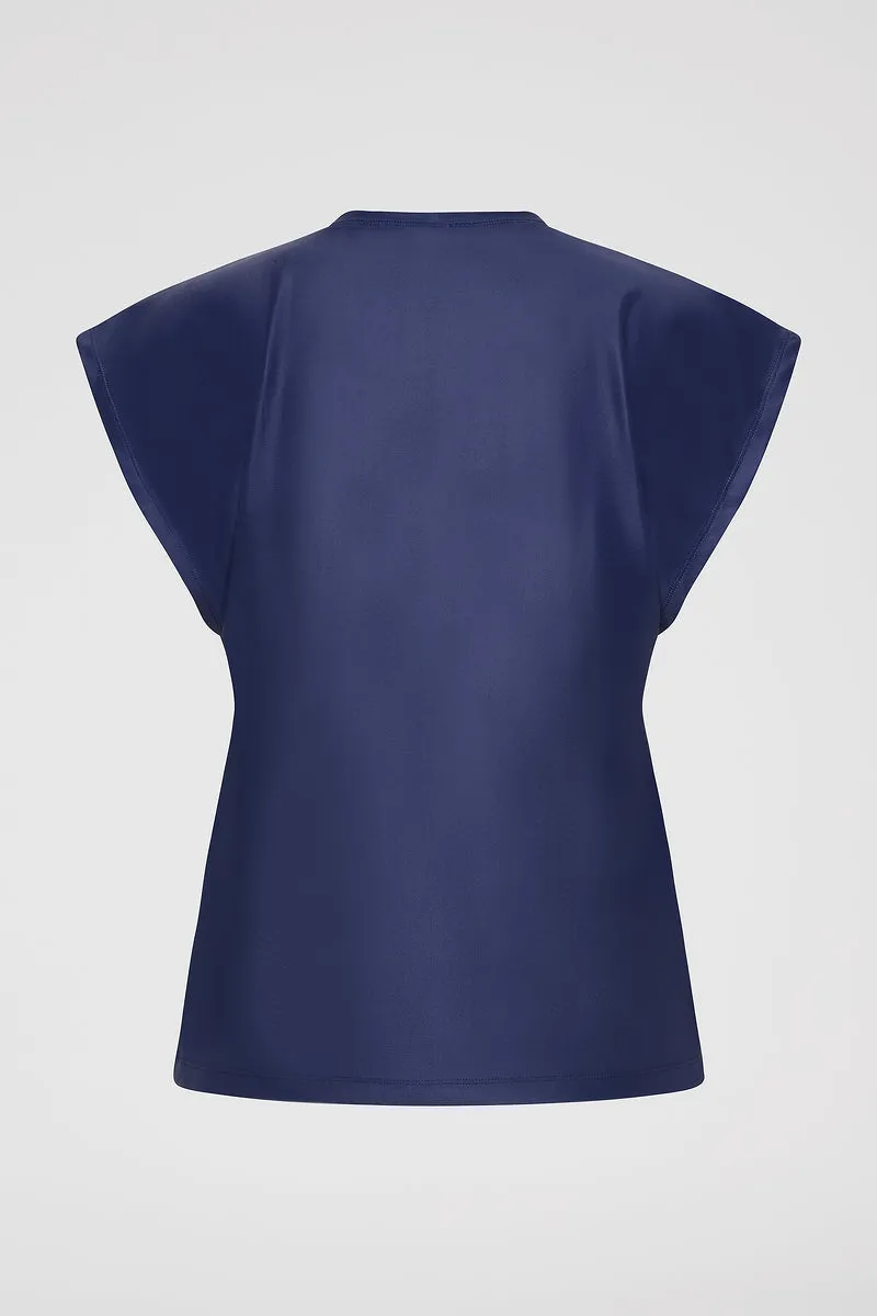 Perfect 10 Sleeveless Rashguard - Navy/White