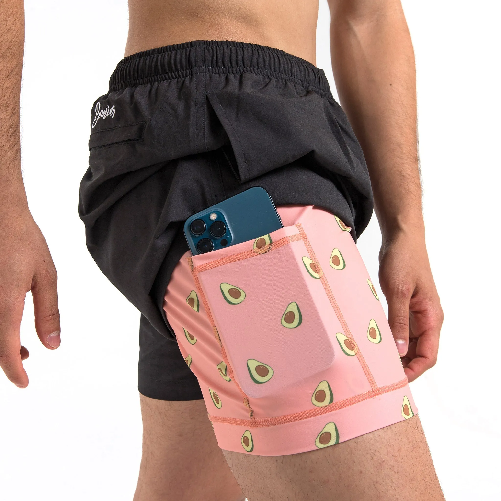 Performance Gym Short   Compression Liner - Black by Bermies Swimwear