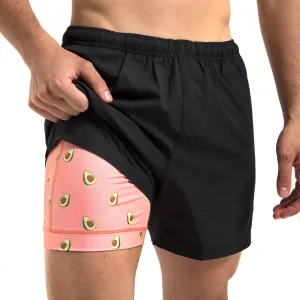 Performance Gym Short   Compression Liner - Black by Bermies Swimwear