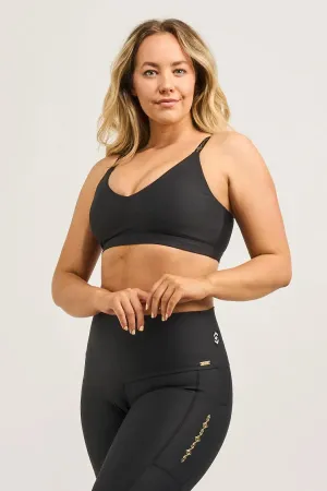 Performance Luxe Bralette Crop - Black