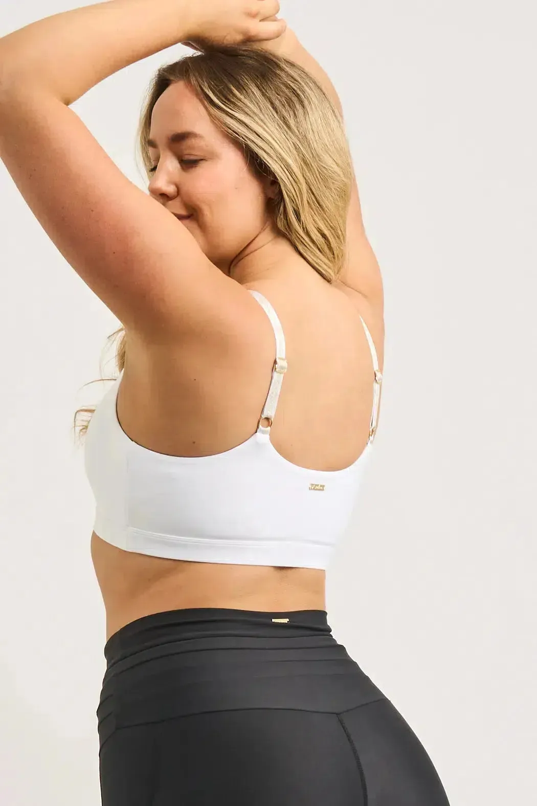 Performance Luxe Bralette Crop - White