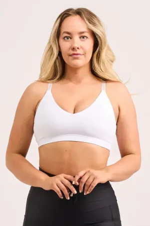 Performance Luxe Bralette Crop - White