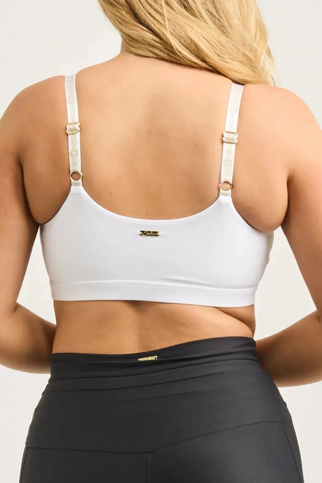 Performance Luxe Bralette Crop - White