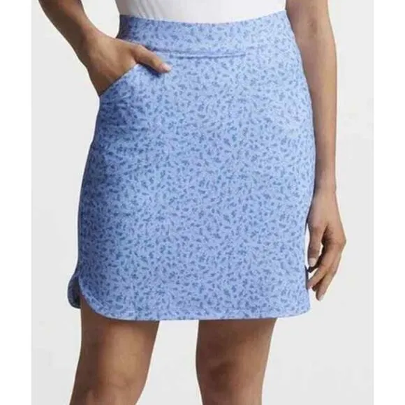 Peter Millar Activewear Performance Floral Petal Hem Golf Skort Skirt Size Small
