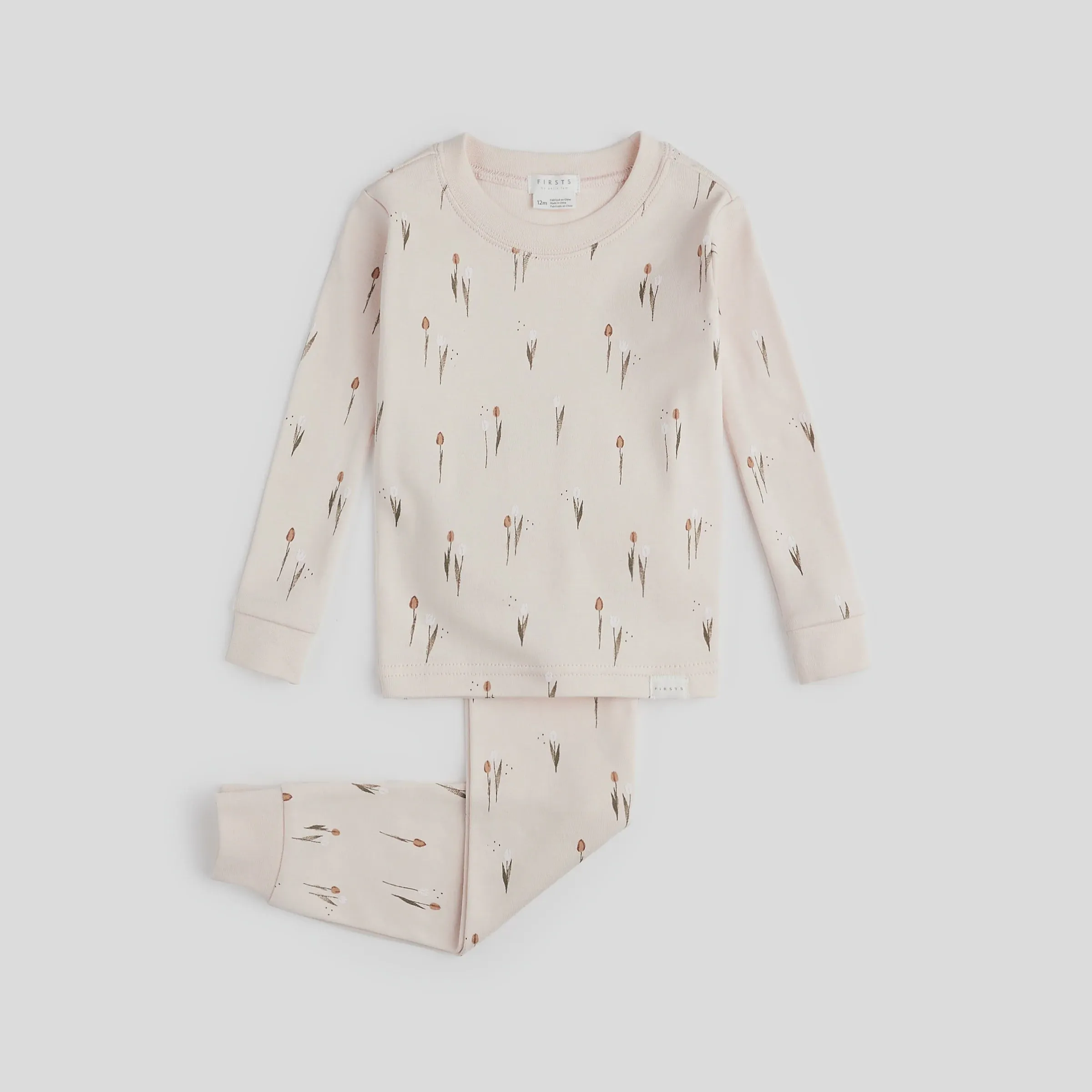 Petit Lem - Tulips PJ Set - Light Pink