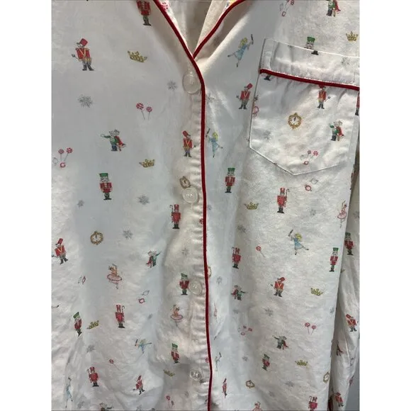Petite plume women’s pajamas size S Flannel Holiday Christmas long sleeve