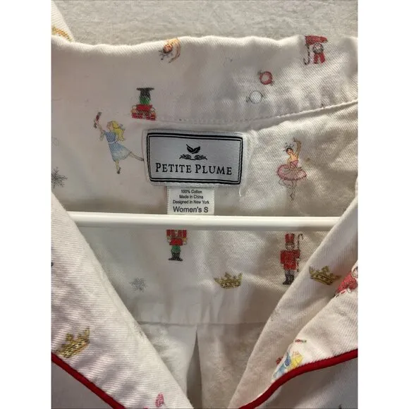 Petite plume women’s pajamas size S Flannel Holiday Christmas long sleeve