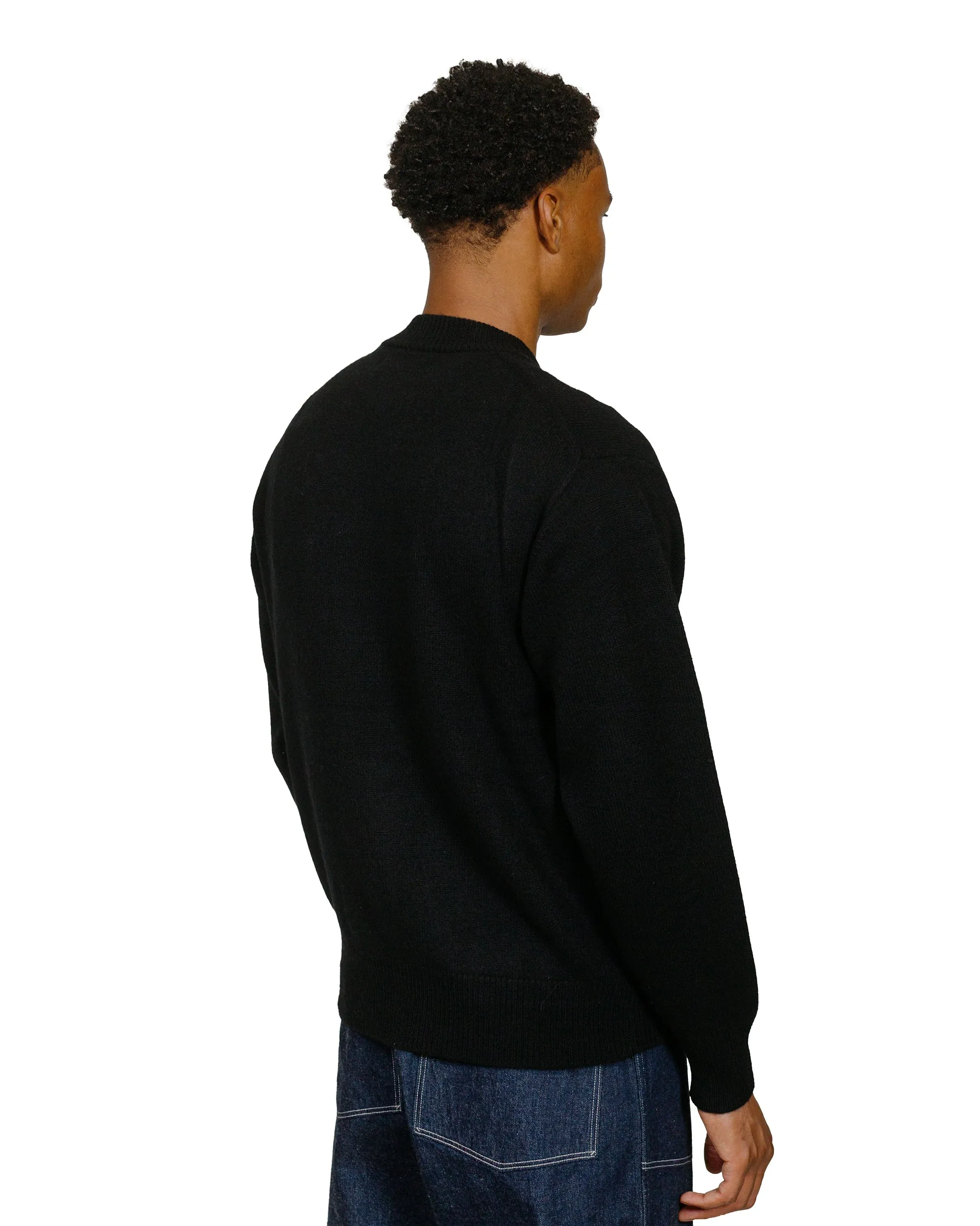 Phigvel Lady White Co. Cashmere Bottleneck Cardigan Black