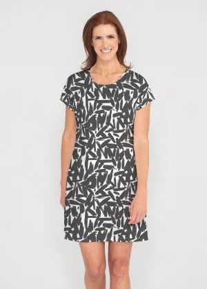 Pick Up Sticks (14300) ~ French Terry Short Sleeve Crew Dress (Copy)