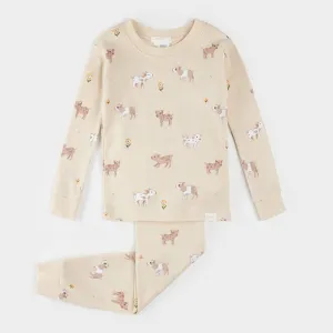 Piglets on Antique White Infant PJ Set