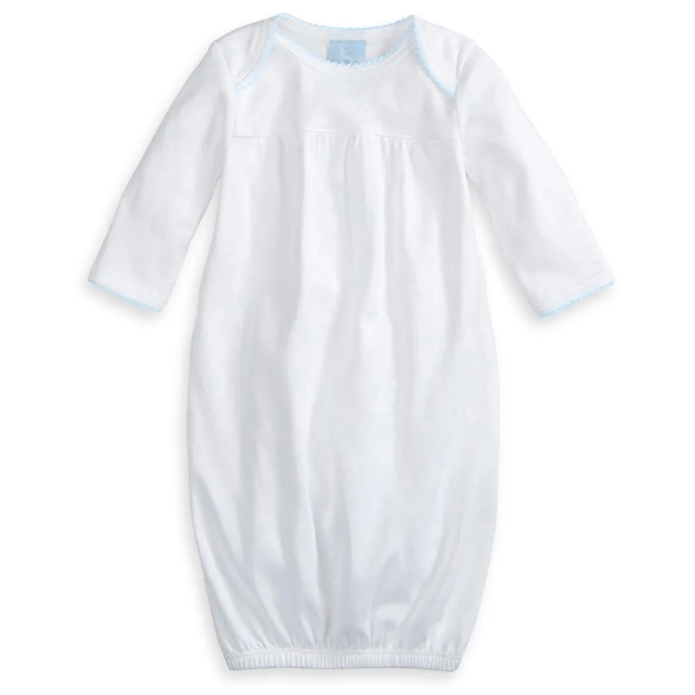 Pima Baby Sac -- White w/ Blue