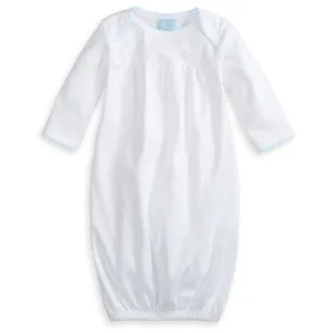Pima Baby Sac -- White w/ Blue
