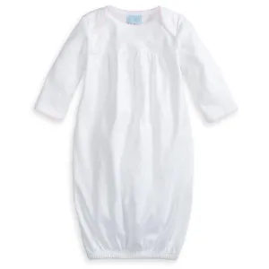 Pima Baby Sac -- White w/ Pink