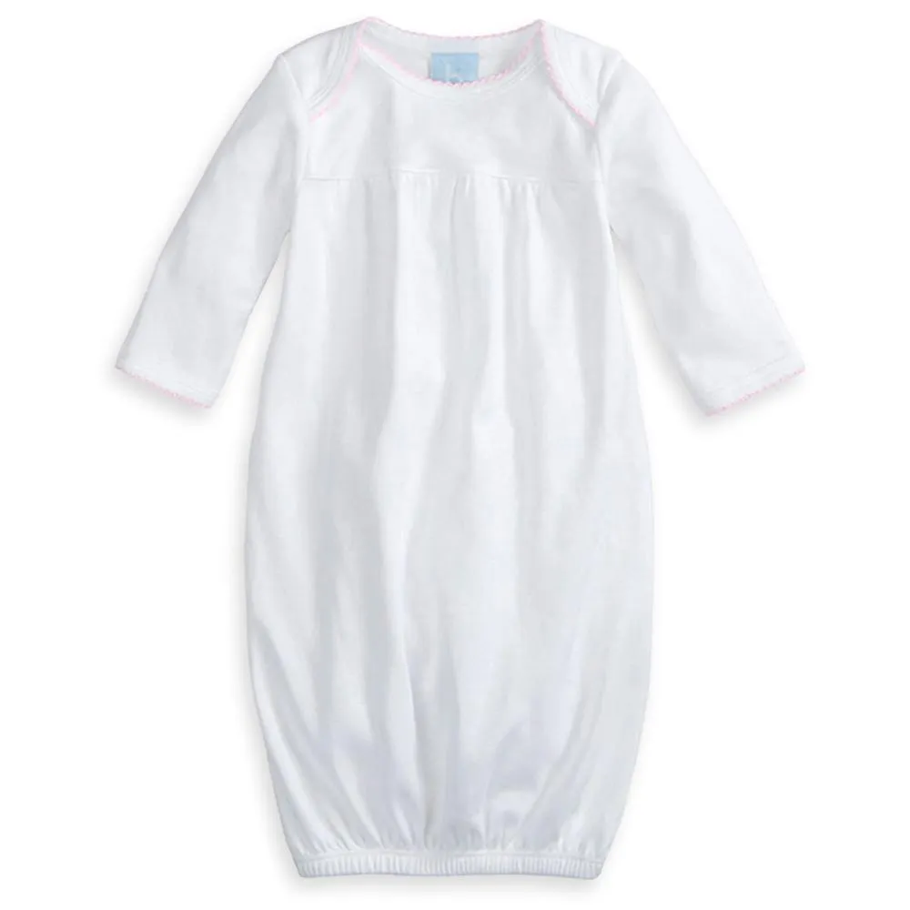 Pima Baby Sac -- White w/ Pink