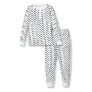 Pima Snug Fit Pyjama Set | Nordic Antlers on White