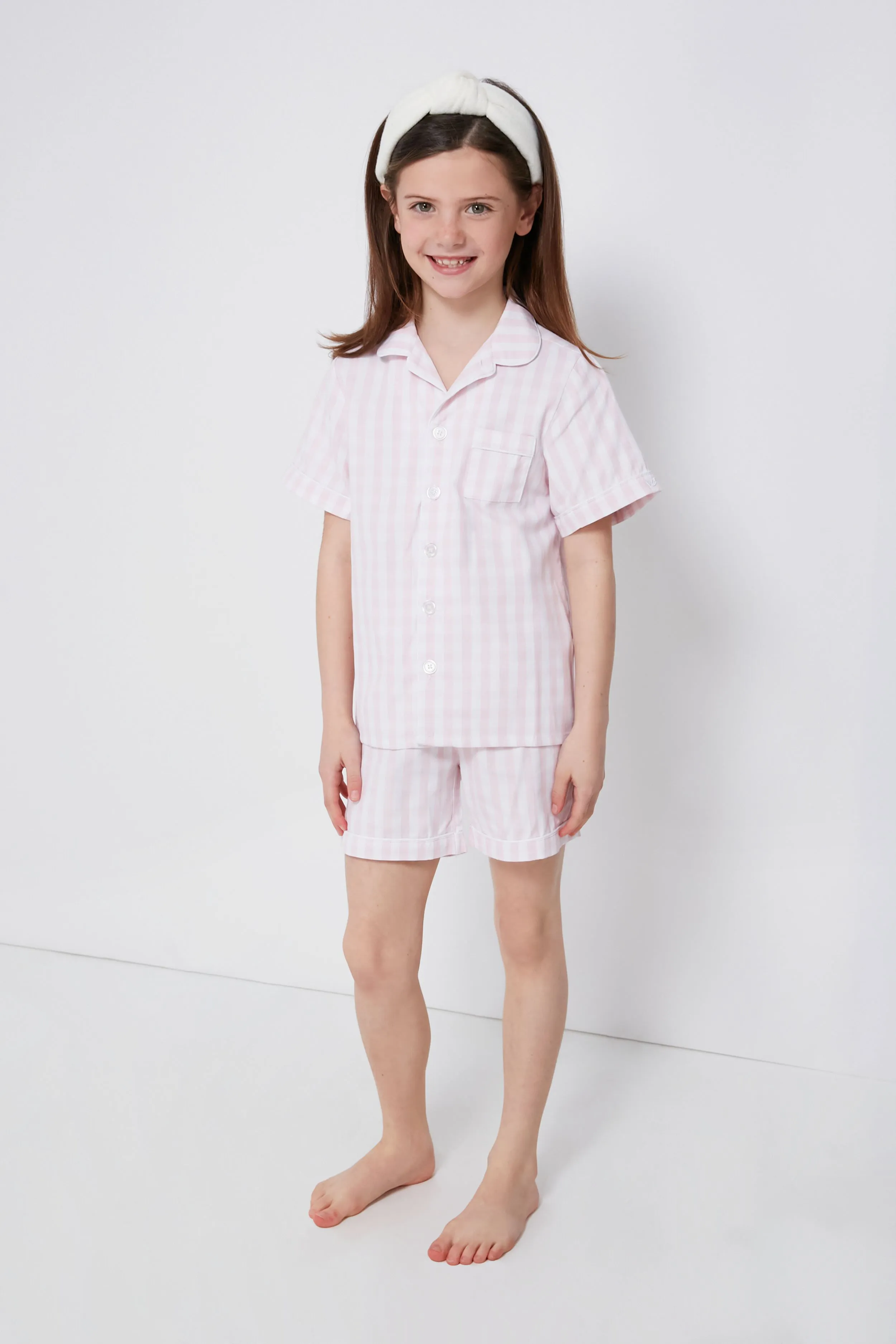 Pink Gingham Short Set