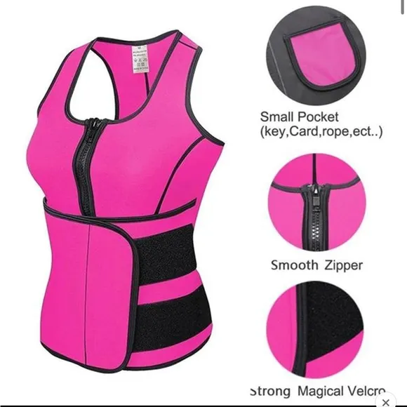 Pink sauna vest trainer