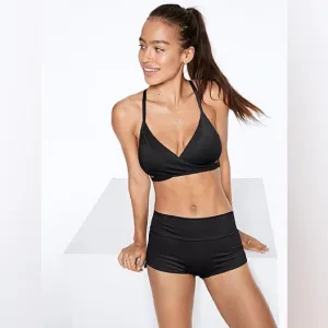 PINK Victoria’s Secret Gym To Swim Shortie Shorts Black Size Medium