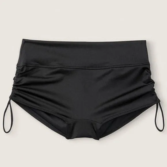 PINK Victoria’s Secret Gym To Swim Shortie Shorts Black Size Medium