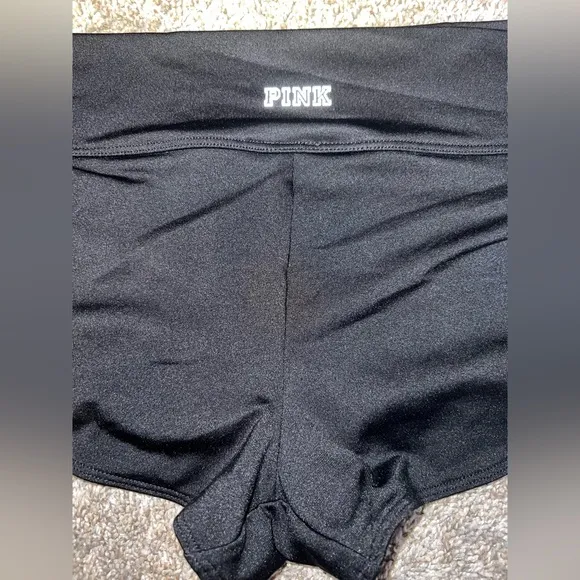 PINK Victoria’s Secret Gym To Swim Shortie Shorts Black Size Medium