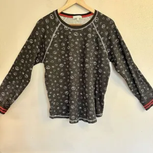 PJ SALVAGE Women's Thermal Knit Peace Long Sleeve Pajamas Set Pink Navy 1XL