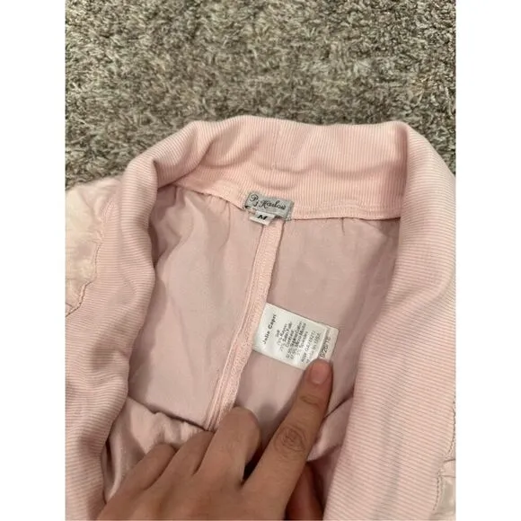 Pj Harlow Jolie Capri Pink Satin Wide Leg Drawstring Pajama Lounge Pants M