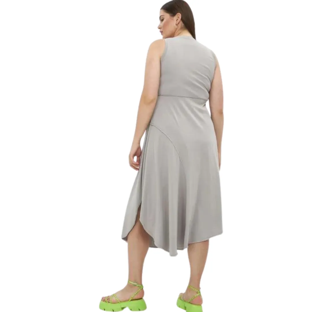 Plus Size - Asymmetrical Hem Pullover Dress