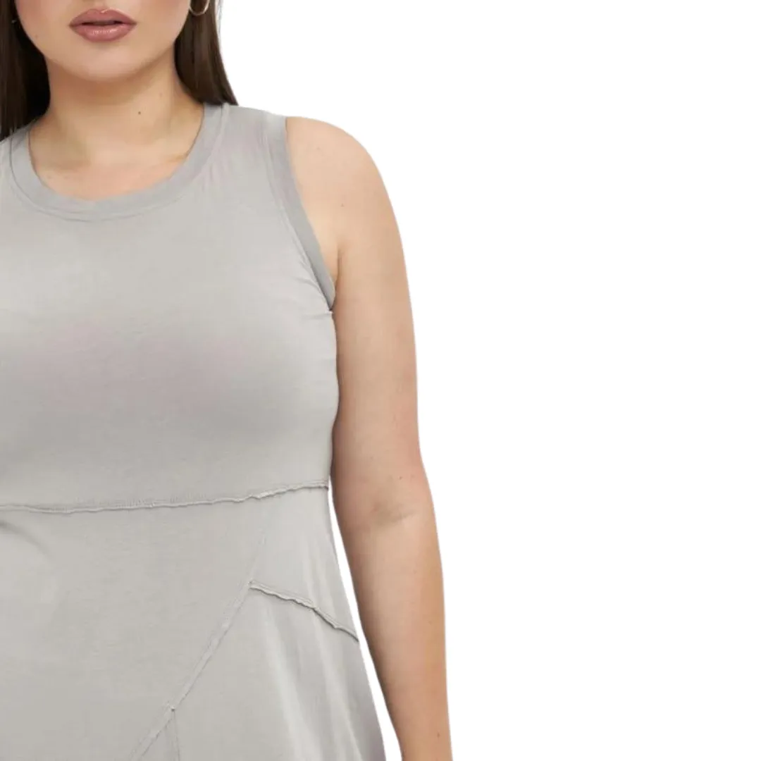 Plus Size - Asymmetrical Hem Pullover Dress