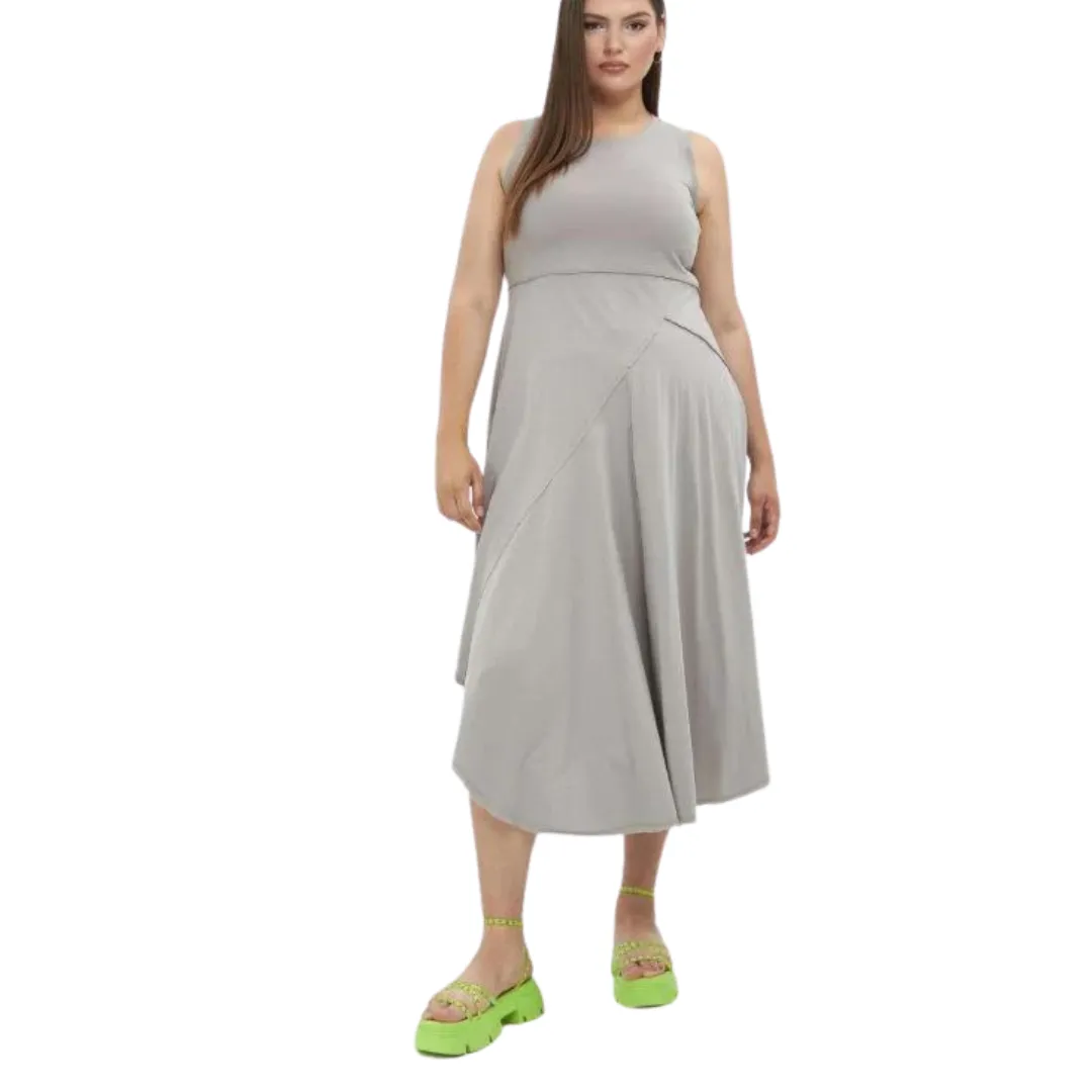 Plus Size - Asymmetrical Hem Pullover Dress