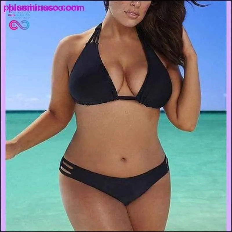 Plus Size Bikini Set Low Waist Push Up Swimsuit Swimwear