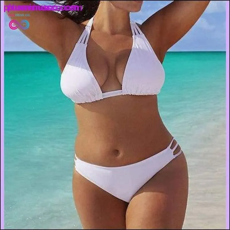 Plus Size Bikini Set Low Waist Push Up Swimsuit Swimwear