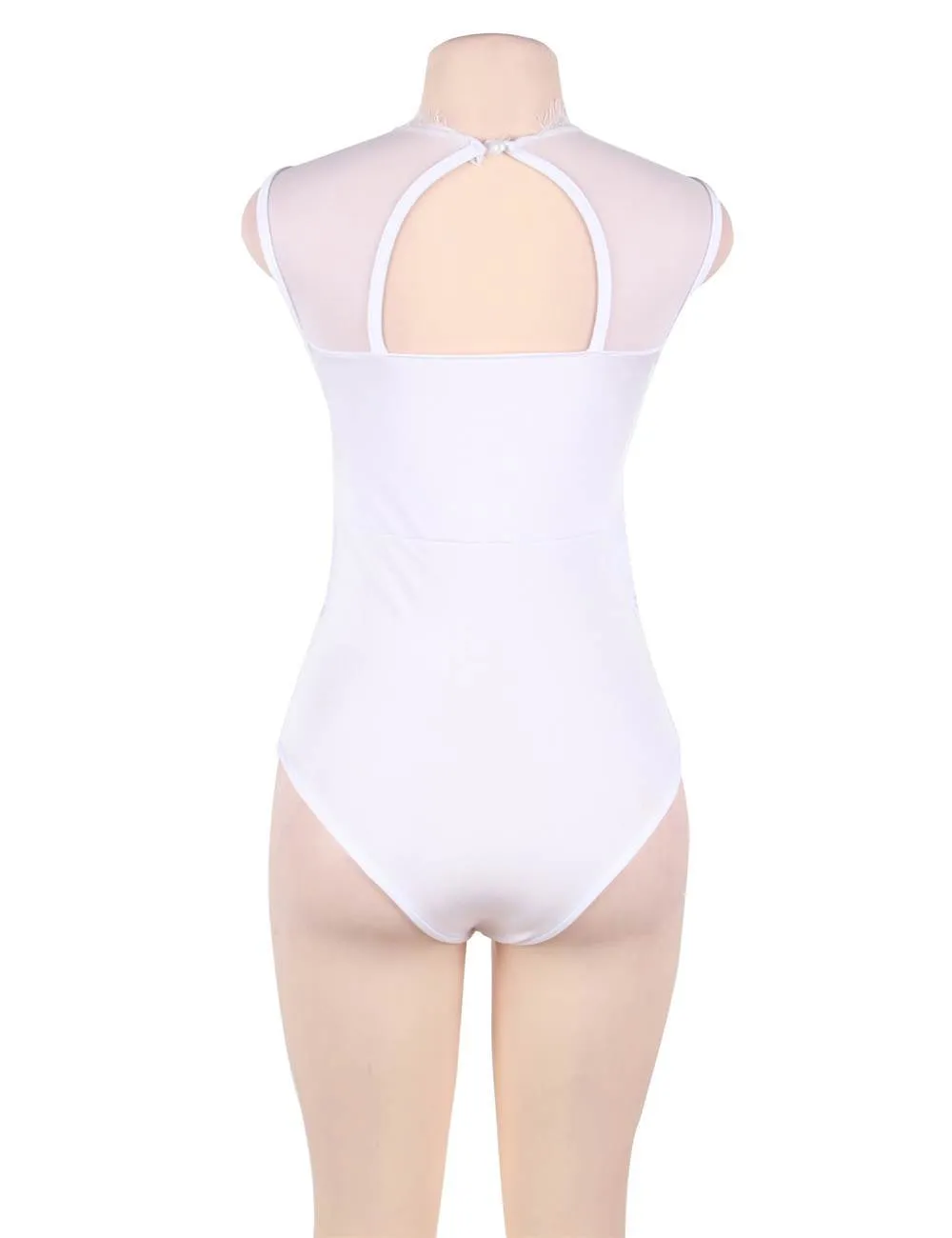 Plus Size Egypt Floral Embroidery Lace Sexy Teddy